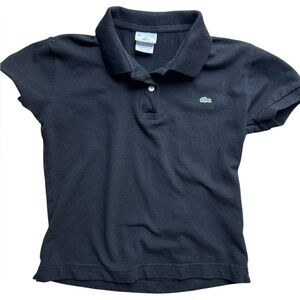 Lacoste size 40 small Black Polo Shirt alligator logo